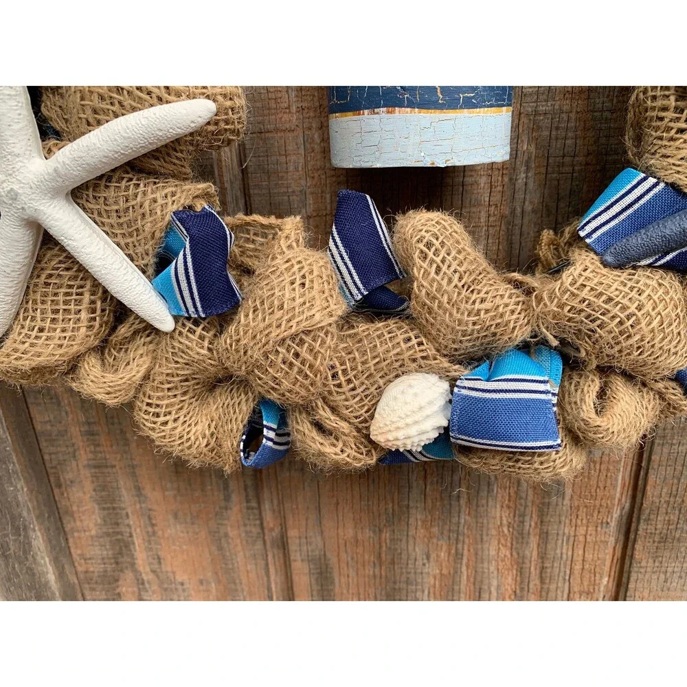Coastal Nautical Natural Ruffled 18